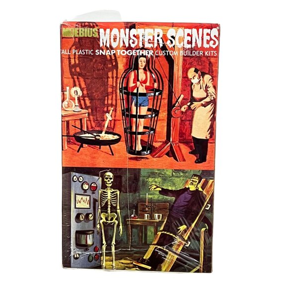 Moebius Monster Scenes Frankenstein Snap Together Model Kit Open Box - Picture 6 of 7